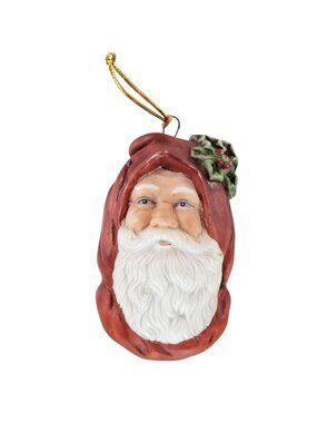 Vintage 1987 The Gifted Line John Grossman Enesco Santa Ornament Retro Style